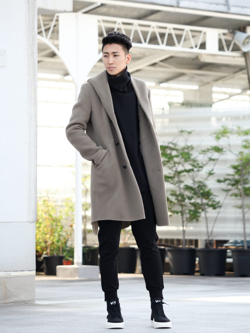 
.LOGY kyoto 19-20AW ATTACHMENT 【Cashmere mixed double face beaver hooded coat】 STYLE!! - 3-006