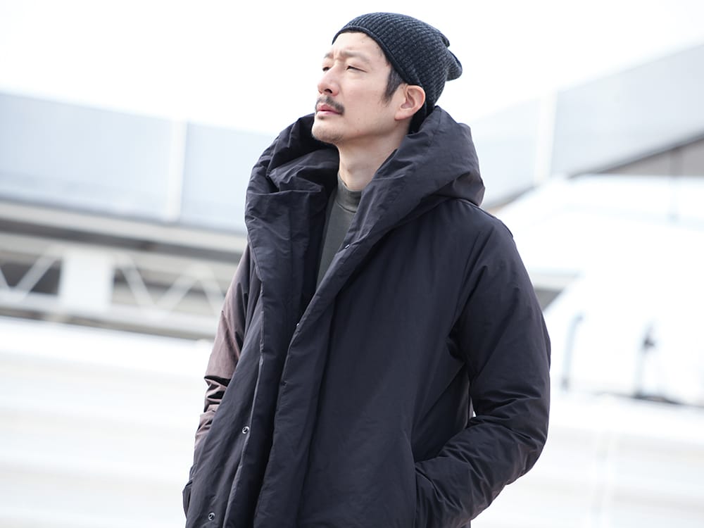 Pe Ny Peachskin hooded down coat Black - ジャケット/アウター