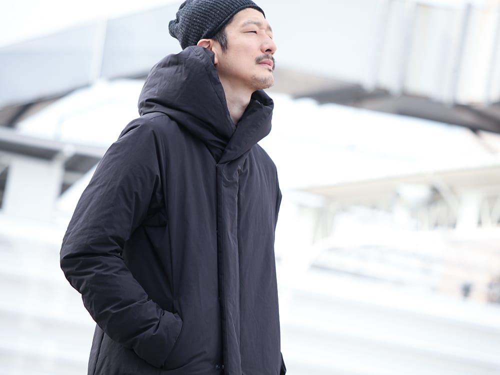 .LOGY kyoto 19AW ATTACHMENT【 HOODED DOWN COAT BLACK 】STYLING!!! - 2-005