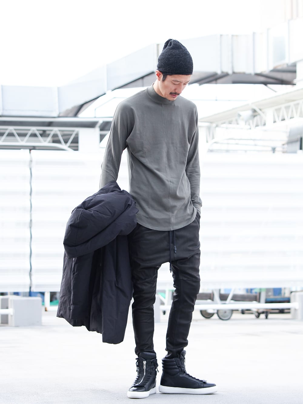 .LOGY kyoto 19AW ATTACHMENT【 HOODED DOWN COAT BLACK 】STYLING!!! - 3-001