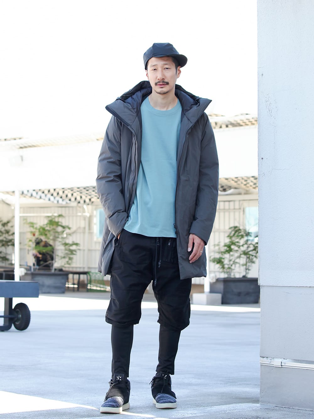 .LOGY kyoto 19AW ATTACHMENT【 3 LAYER HOODED DOWN COAT GRAY 】STYLING!!! - 1-001