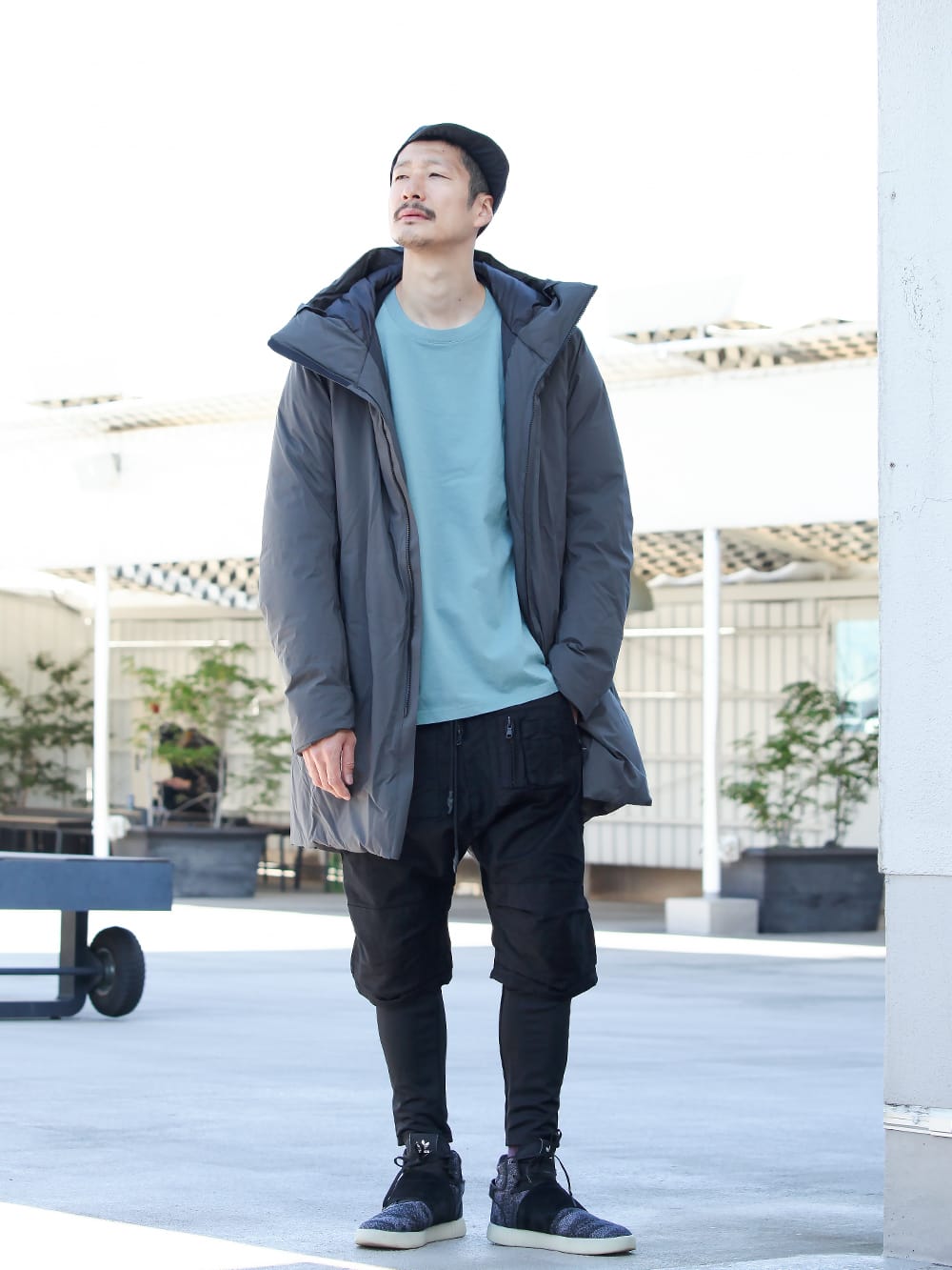 .LOGY kyoto 19AW ATTACHMENT【 3 LAYER HOODED DOWN COAT GRAY 】STYLING!!! - 5-001