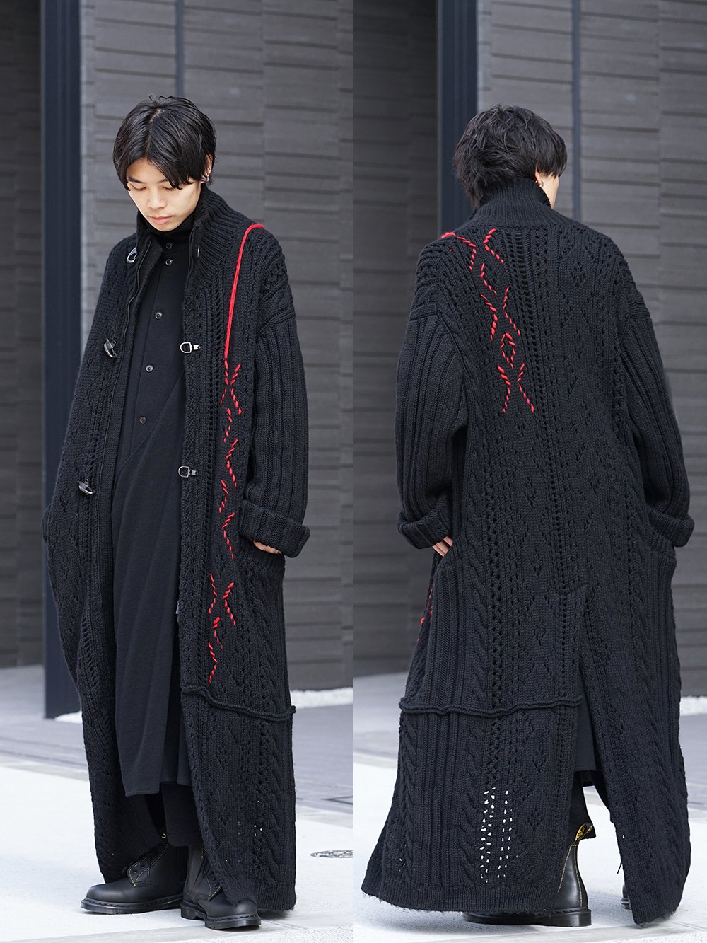 Yohji Yamamoto - ヨウジヤマモト 19-20AW Winter Knit Coat Style