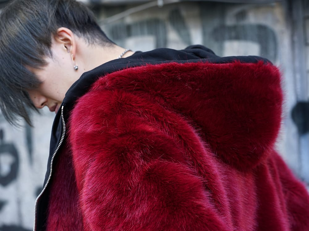 CAVIALE Fur Lined Reversible Hoodie Autumn Winter Styling !! - 2-004