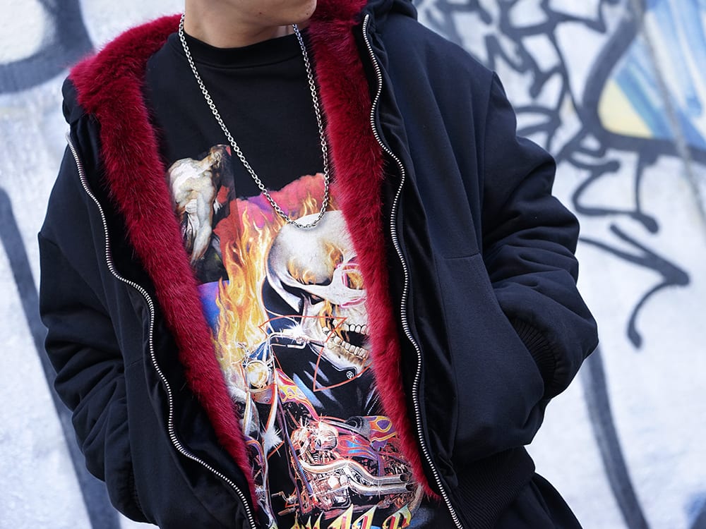 CAVIALE Fur Lined Reversible Hoodie Autumn Winter Styling !! - 4-002