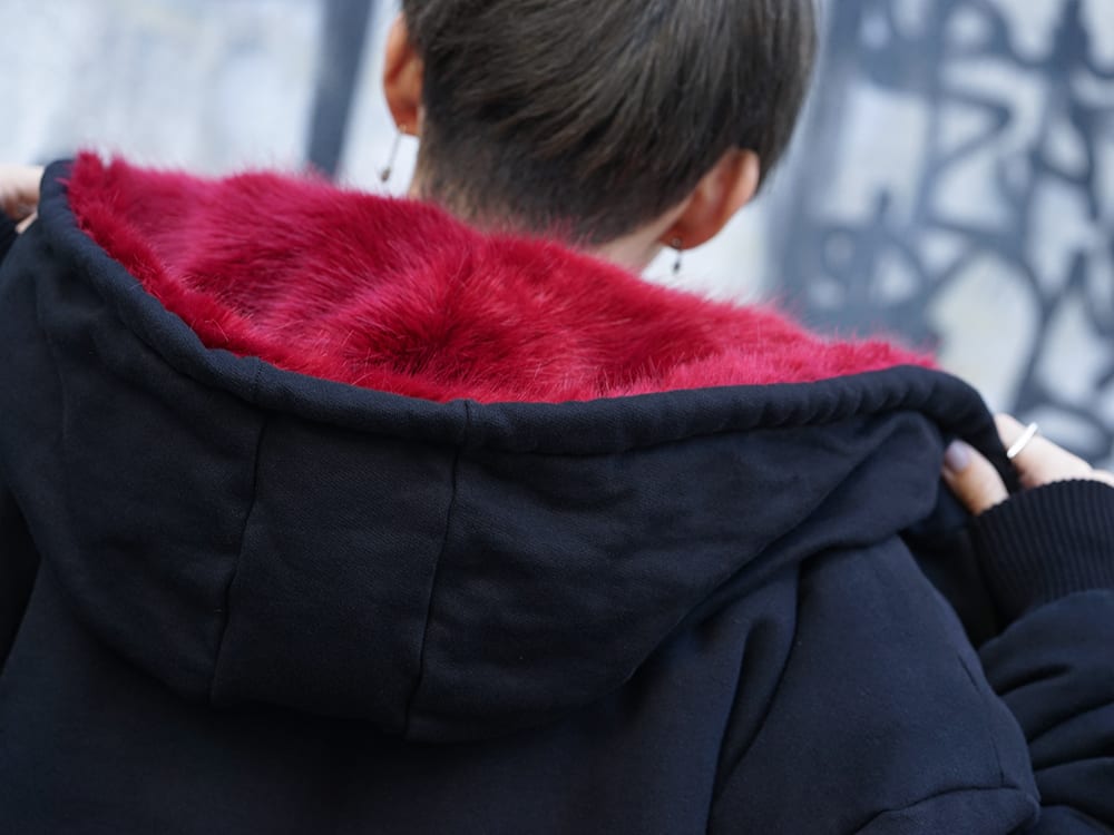 CAVIALE Fur Lined Reversible Hoodie Autumn Winter Styling !! - 4-003