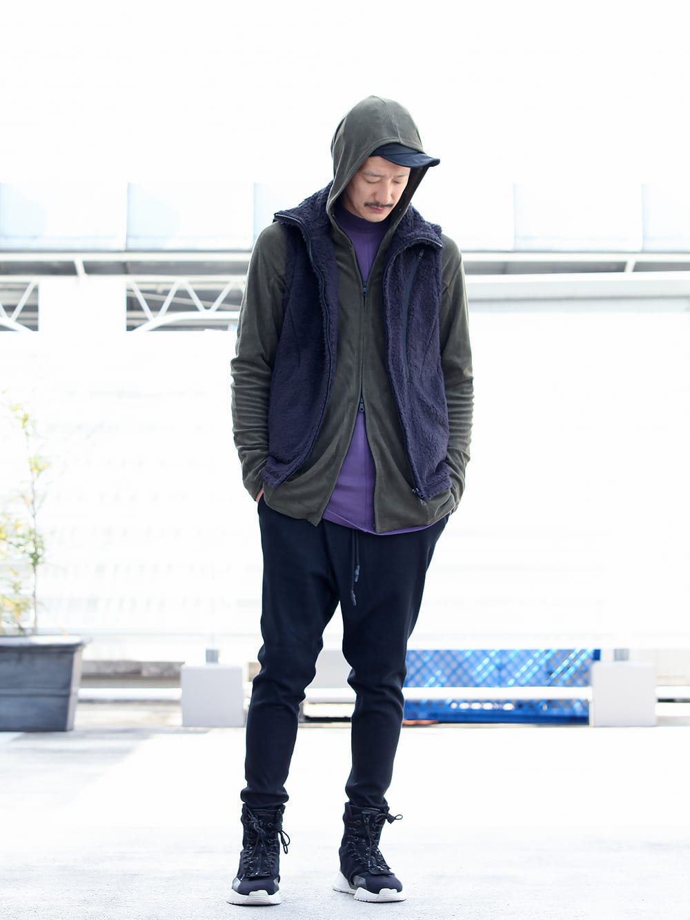 .LOGY Kyoto【 CROSS NECK HOODY 】VEST STYLING!!! - 3-001