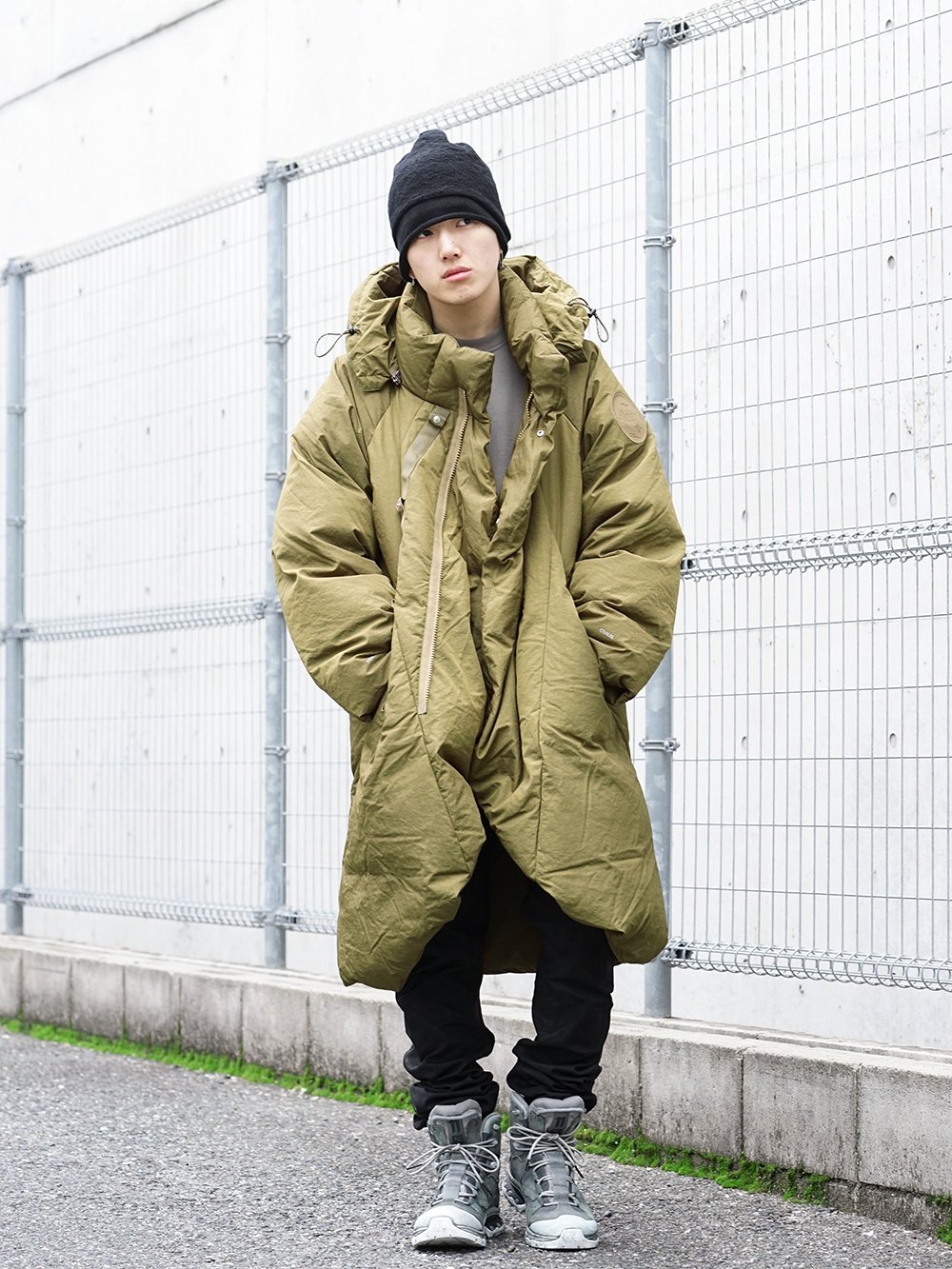 HAMCUS & 11 by BBS & The Viridi-anne 19aw khaki downcoat Styling