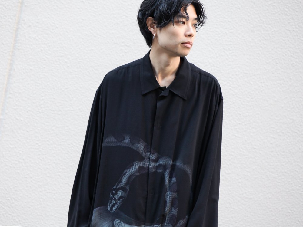 Yohji Yamamoto 19-20AW Snake woman Print Shirt coat Style - 2-001
