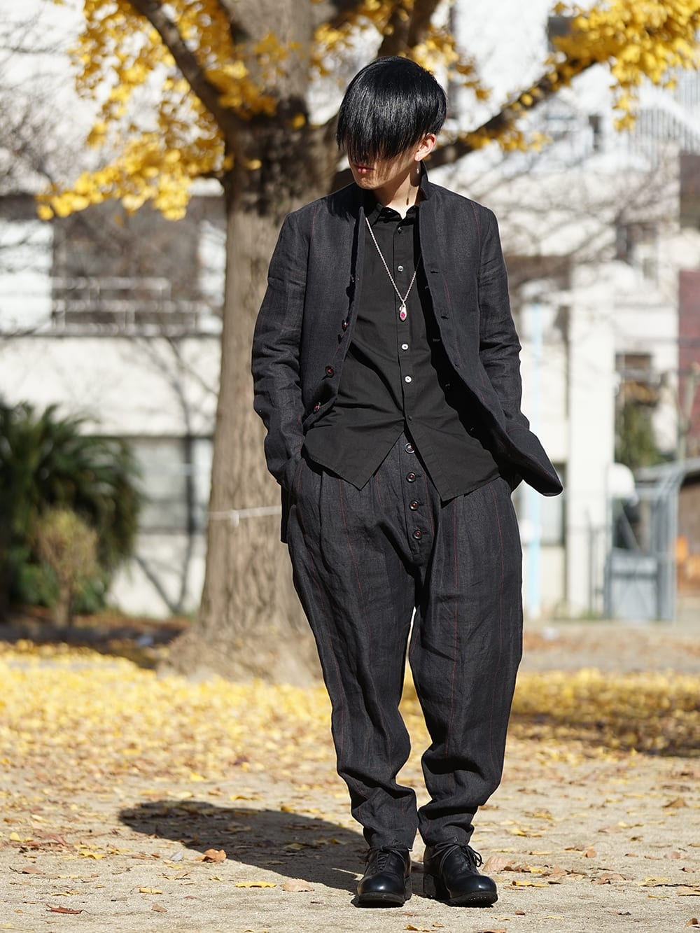 NUDE:MM Black × Red 20ss Set Up Styling !! - 1-001