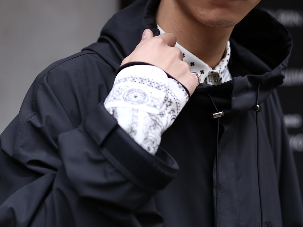 GalaabenD 20SS Military Coat x Bandana print Long shirt Styling - 2-001