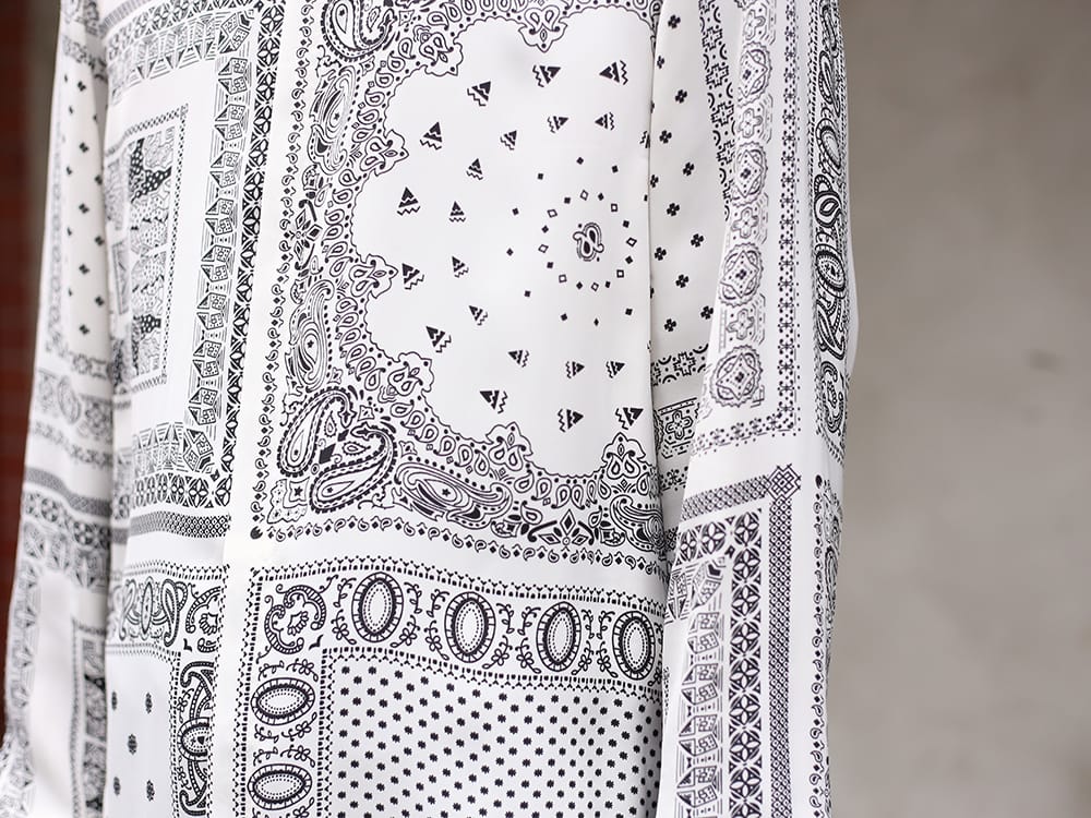 GalaabenD 20SS Military Coat x Bandana print Long shirt Styling - 3-005