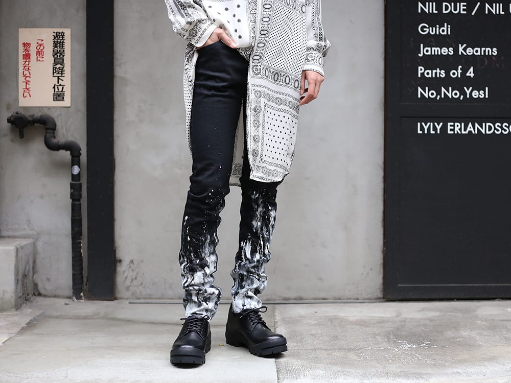 GalaabenD 20SS Military Coat x Bandana print Long shirt Styling - 4-001