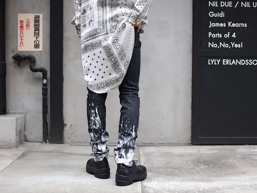 GalaabenD 20SS Military Coat x Bandana print Long shirt Styling - 4-002