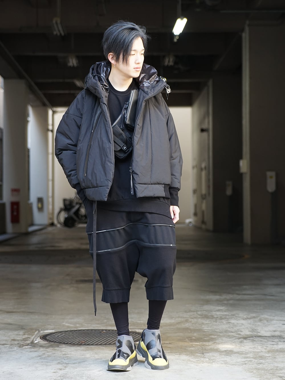 NILøS 20ss Flexibility ZIP Set up Black Styling !! - 1-001