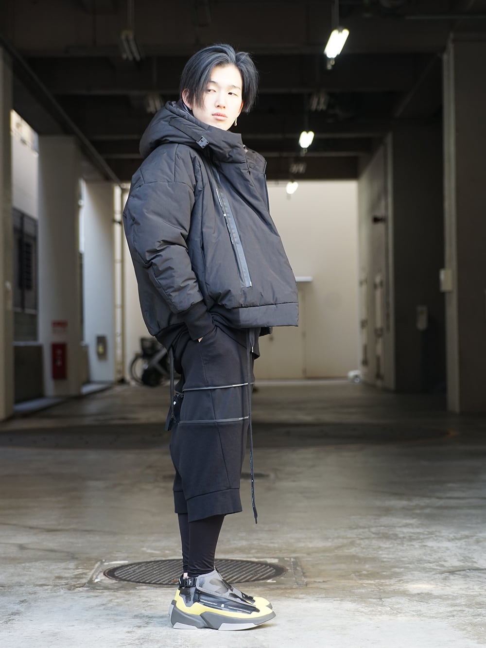 NILøS 20ss Flexibility ZIP Set up Black Styling !! - 1-002