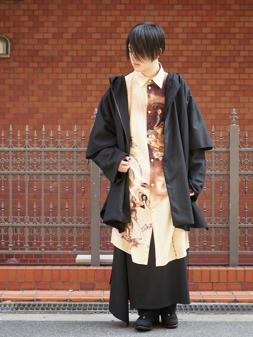 Ground Y x Kyousai Kawanabe graphic Long shirt styling !! - 1-001