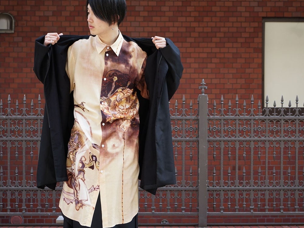 Ground Y x Kyousai Kawanabe graphic Long shirt styling !! - 2-003