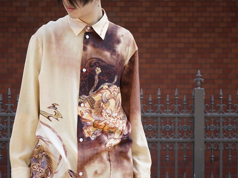 Ground Y x Kyousai Kawanabe graphic Long shirt styling !! - 3-005