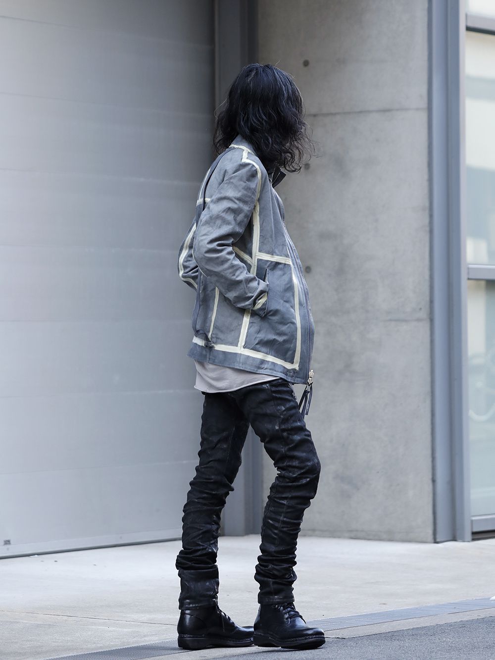 Boris Bidjan Saberi Spray Dye Reversible Leather Jacket Style - 1-002