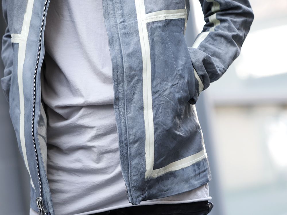 Boris Bidjan Saberi Spray Dye Reversible Leather Jacket Style - 2-002