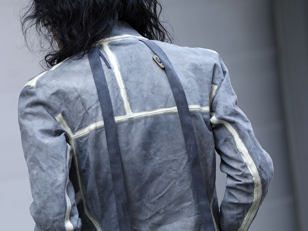 Boris Bidjan Saberi Spray Dye Reversible Leather Jacket Style - 2-003