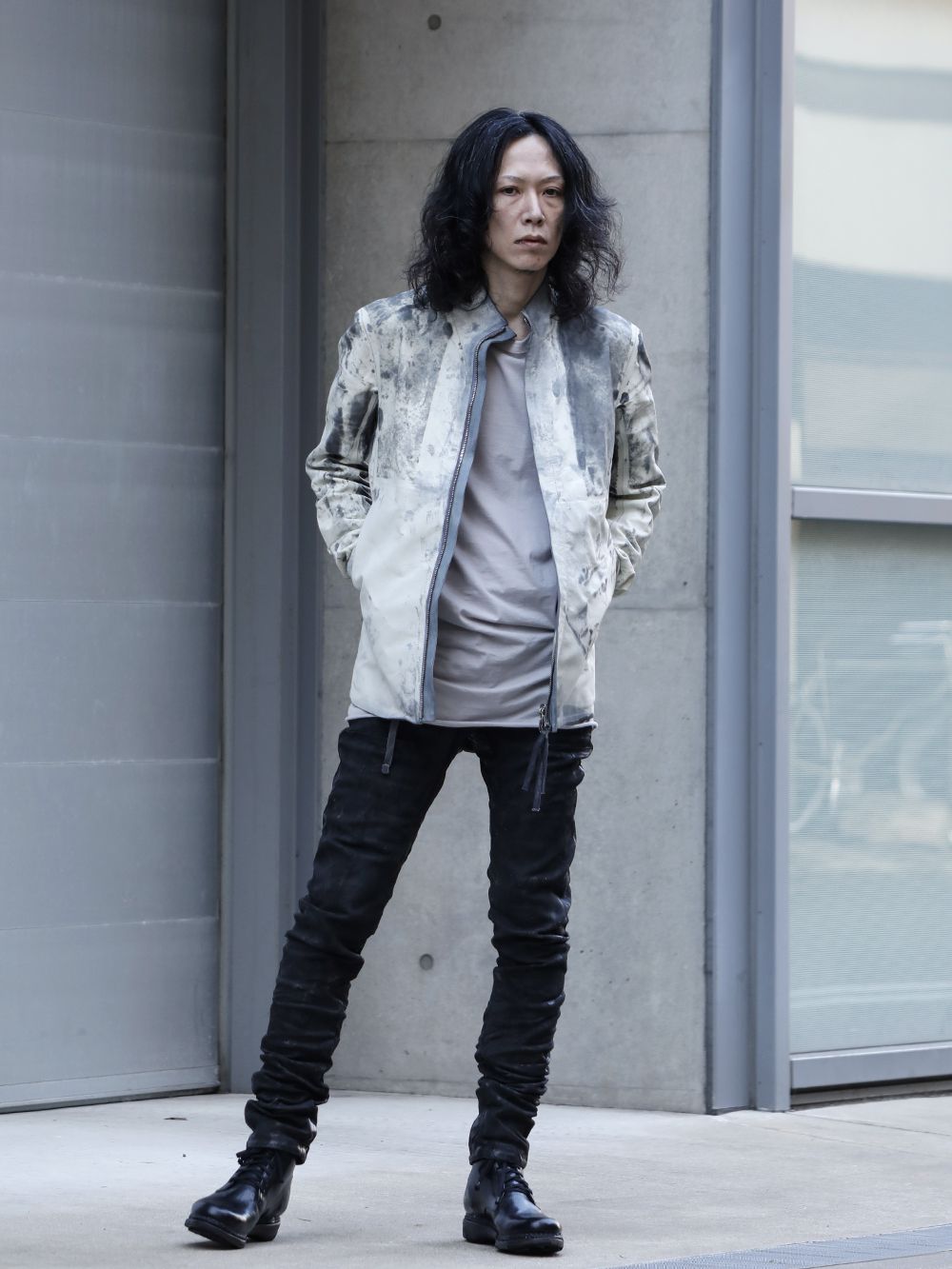 Boris Bidjan Saberi Spray Dye Reversible Leather Jacket Style - 3-001