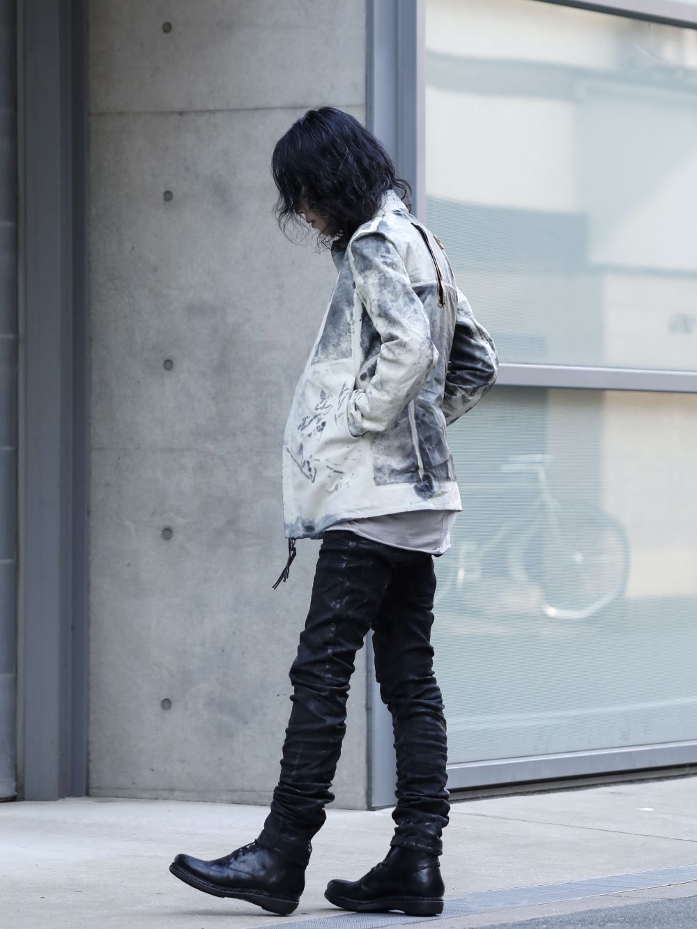 Boris Bidjan Saberi Spray Dye Reversible Leather Jacket Style - 3-002