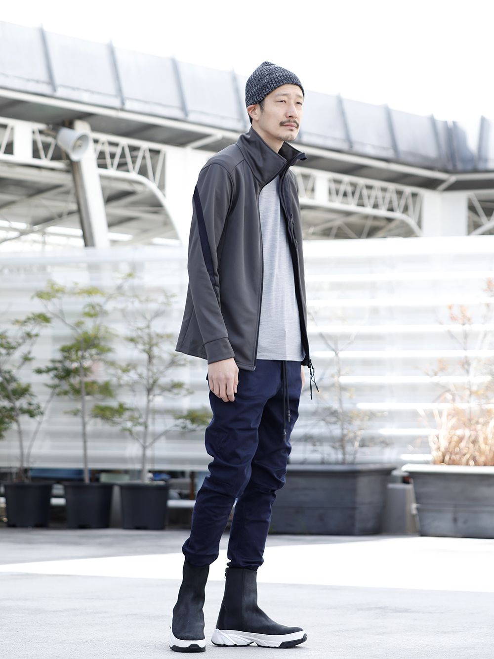 LOGY kyoto 20SS 【 RIPVANWINKLE × VEILANCE 】LEATHER LINE JERSEY JACKET STYLING!!! - 2-006