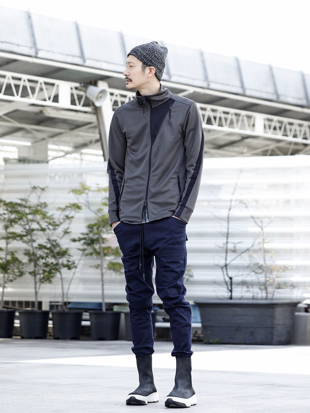 LOGY kyoto 20SS 【 RIPVANWINKLE × VEILANCE 】LEATHER LINE JERSEY JACKET STYLING!!! - 5-001