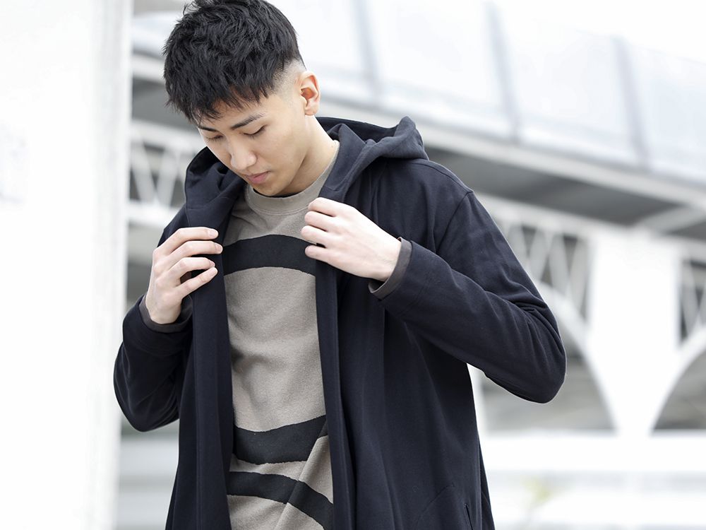 .LOGY kyoto 20ss Ground Y Drape Hood Cardigan STYLE!! - 2-003
