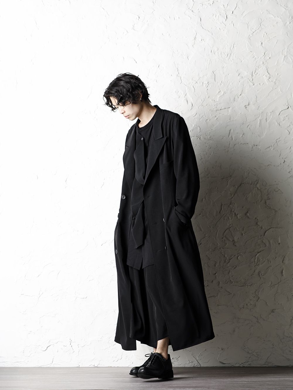 Yohji Yamamoto Tuxedo Peaked Long dress Style - 1-002