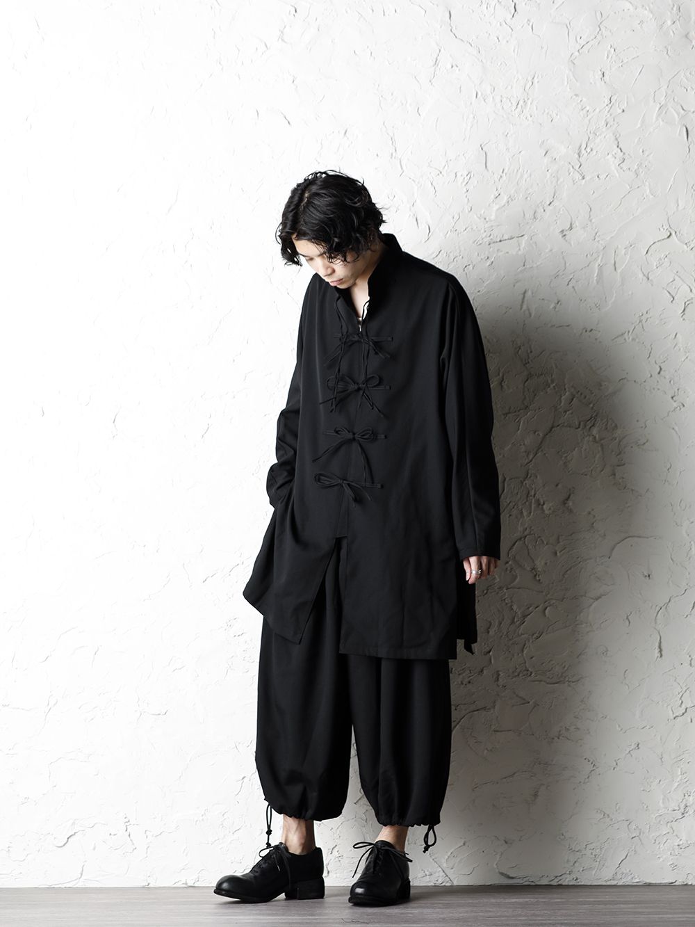 B Yohji Yamamoto 20SS Bow Dolman Sleeve Blouse - 4-001