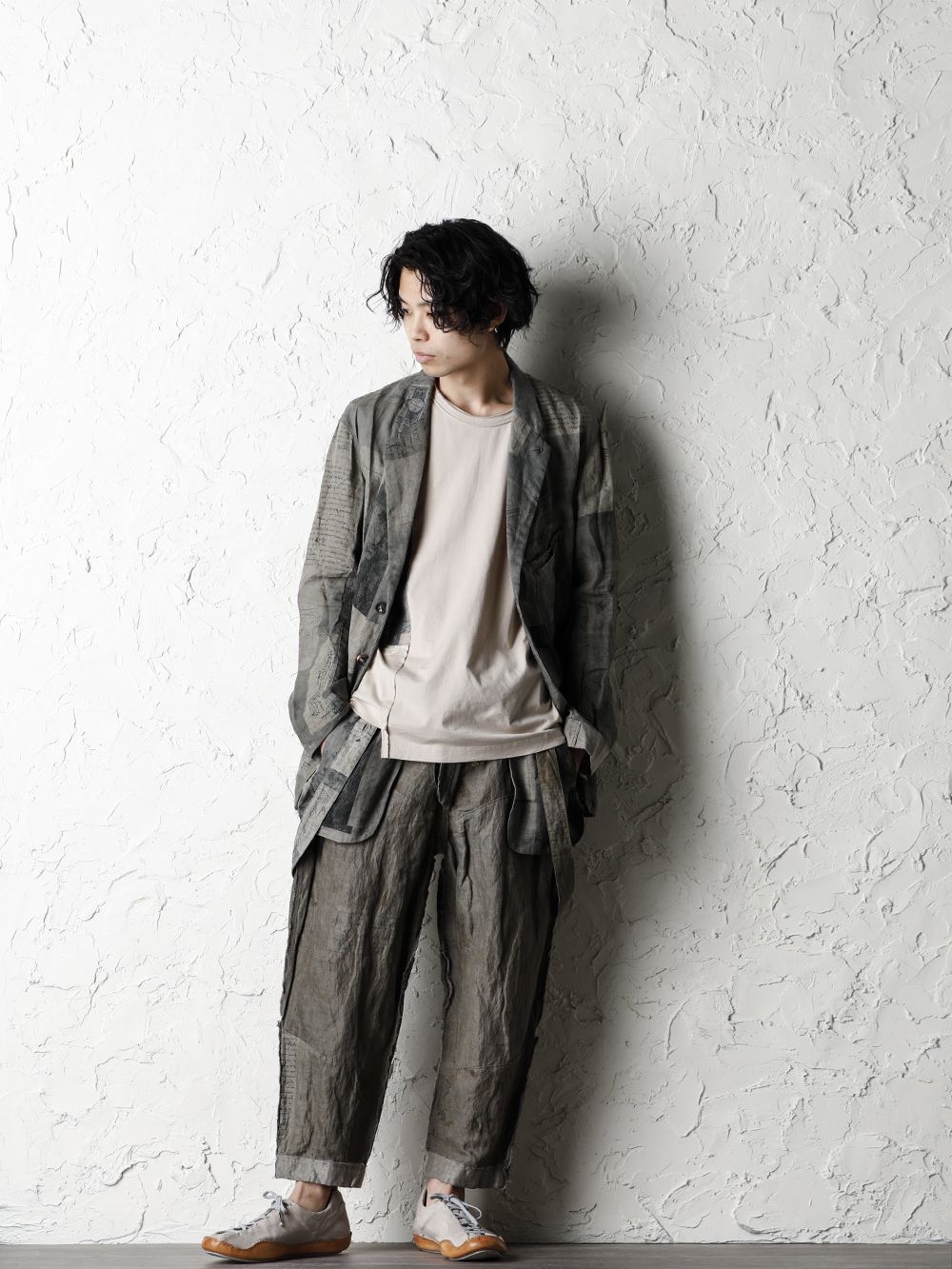 ZIGGY CHEN 20SS  Used Paper Print Set Up Suit Style - 1-001