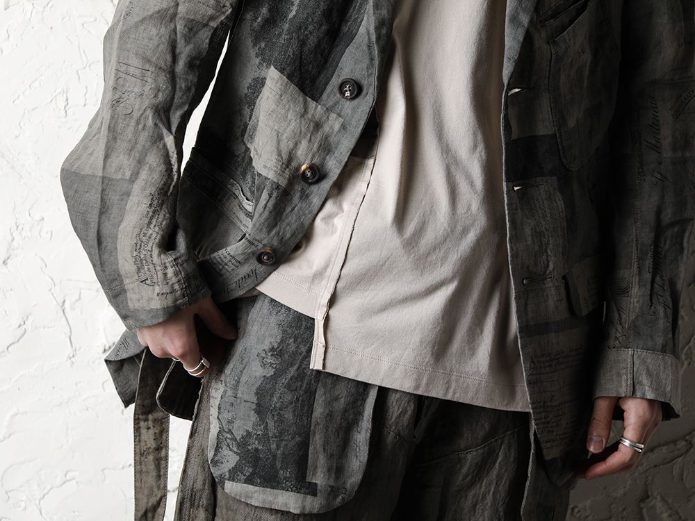 ZIGGY CHEN 20SS  Used Paper Print Set Up Suit Style - 2-002