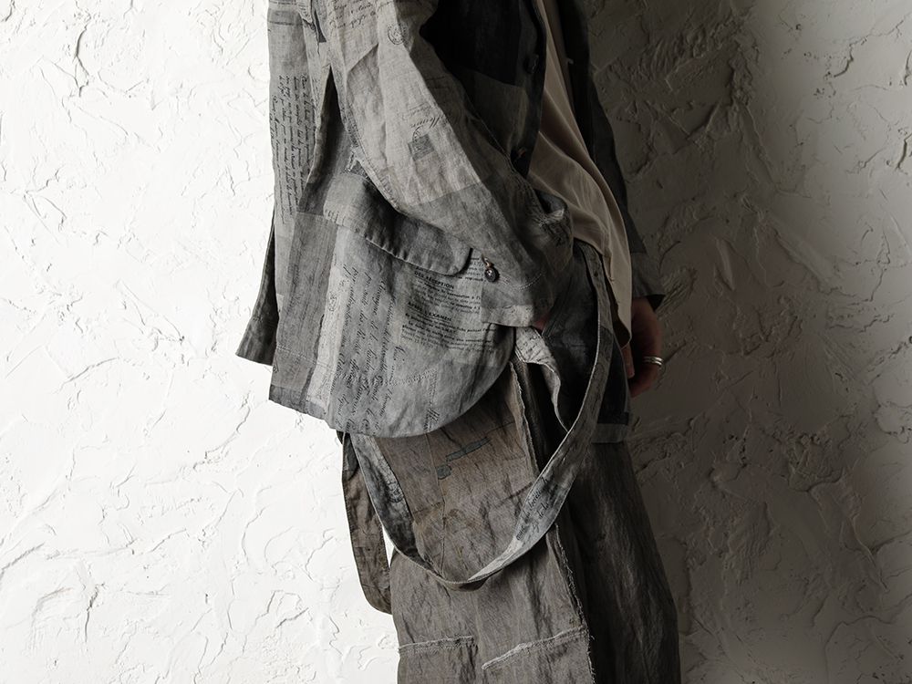 ZIGGY CHEN 20SS  Used Paper Print Set Up Suit Style - 2-003