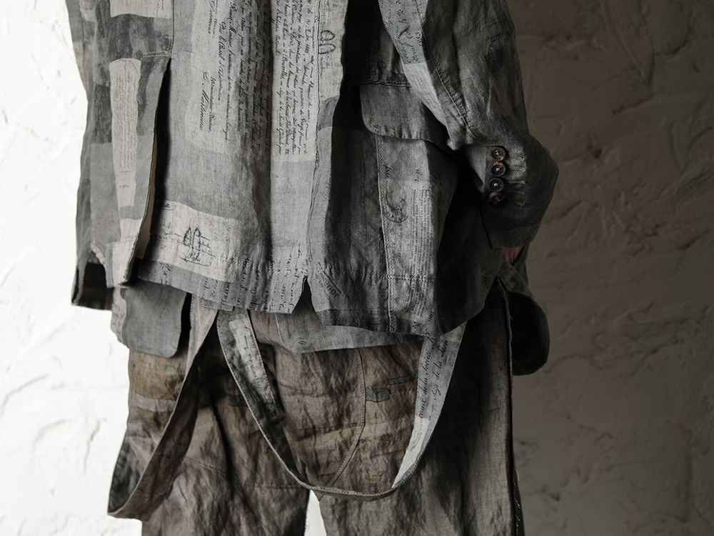 ZIGGY CHEN 20SS  Used Paper Print Set Up Suit Style - 2-004