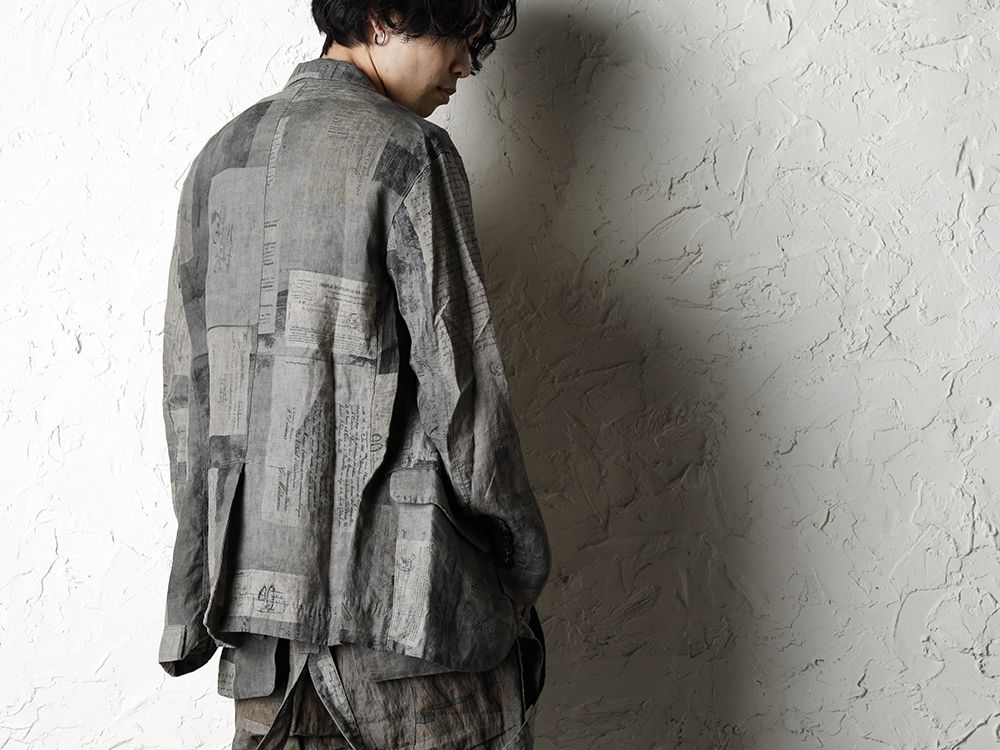 ZIGGY CHEN 20SS  Used Paper Print Set Up Suit Style - 2-005