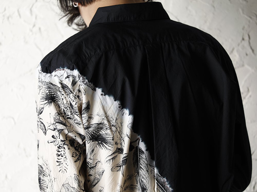 SUZUSAN 20SS  Long Sleeve Shirt Diagonal Shibori Boushi Style - 2-004