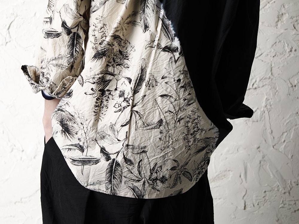 SUZUSAN 20SS  Long Sleeve Shirt Diagonal Shibori Boushi Style - 2-005