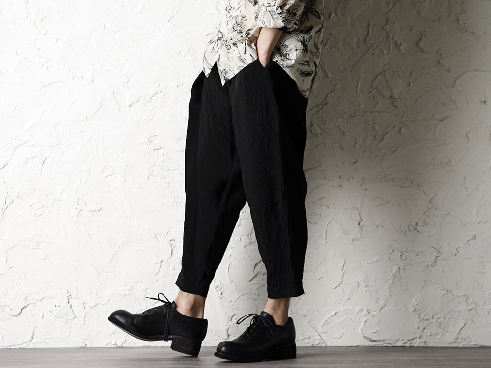 SUZUSAN 20SS  Long Sleeve Shirt Diagonal Shibori Boushi Style - 3-001