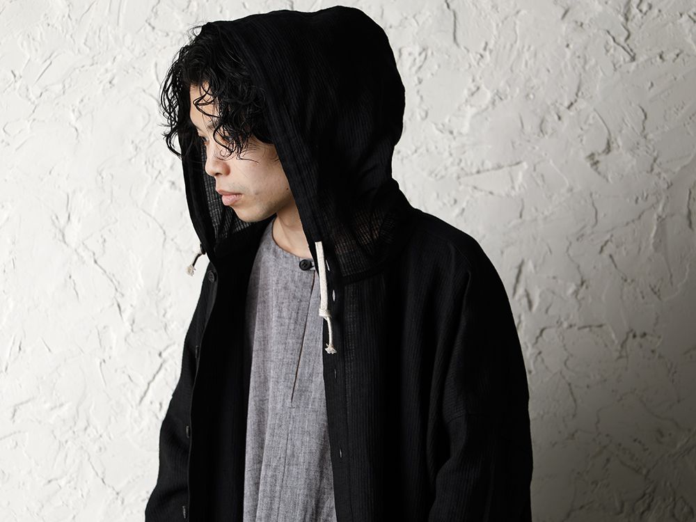 O project 20SS Stripe linen Hooded Shirts Jacket Style - 2-006