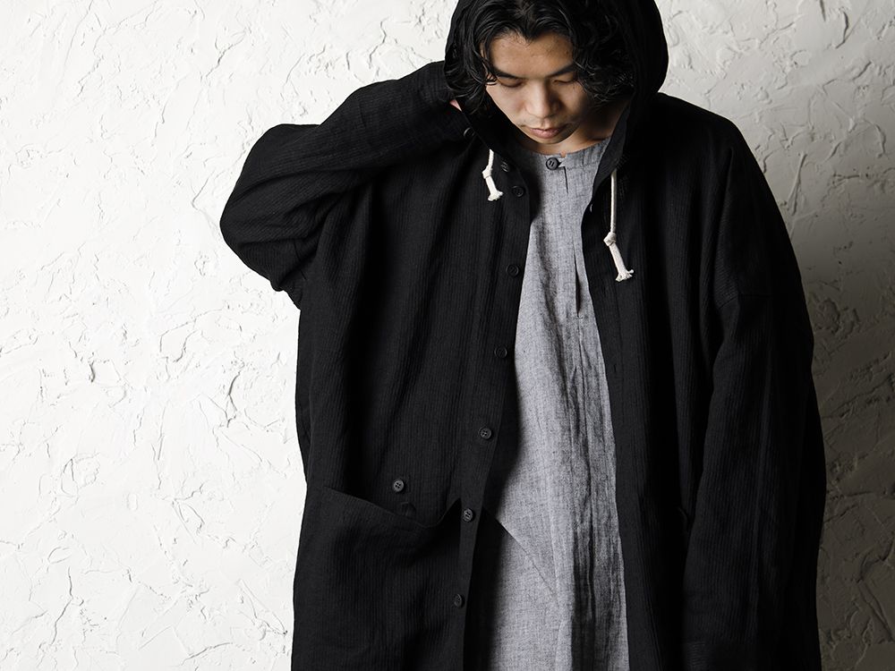 O project 20SS Stripe linen Hooded Shirts Jacket Style - 2-006