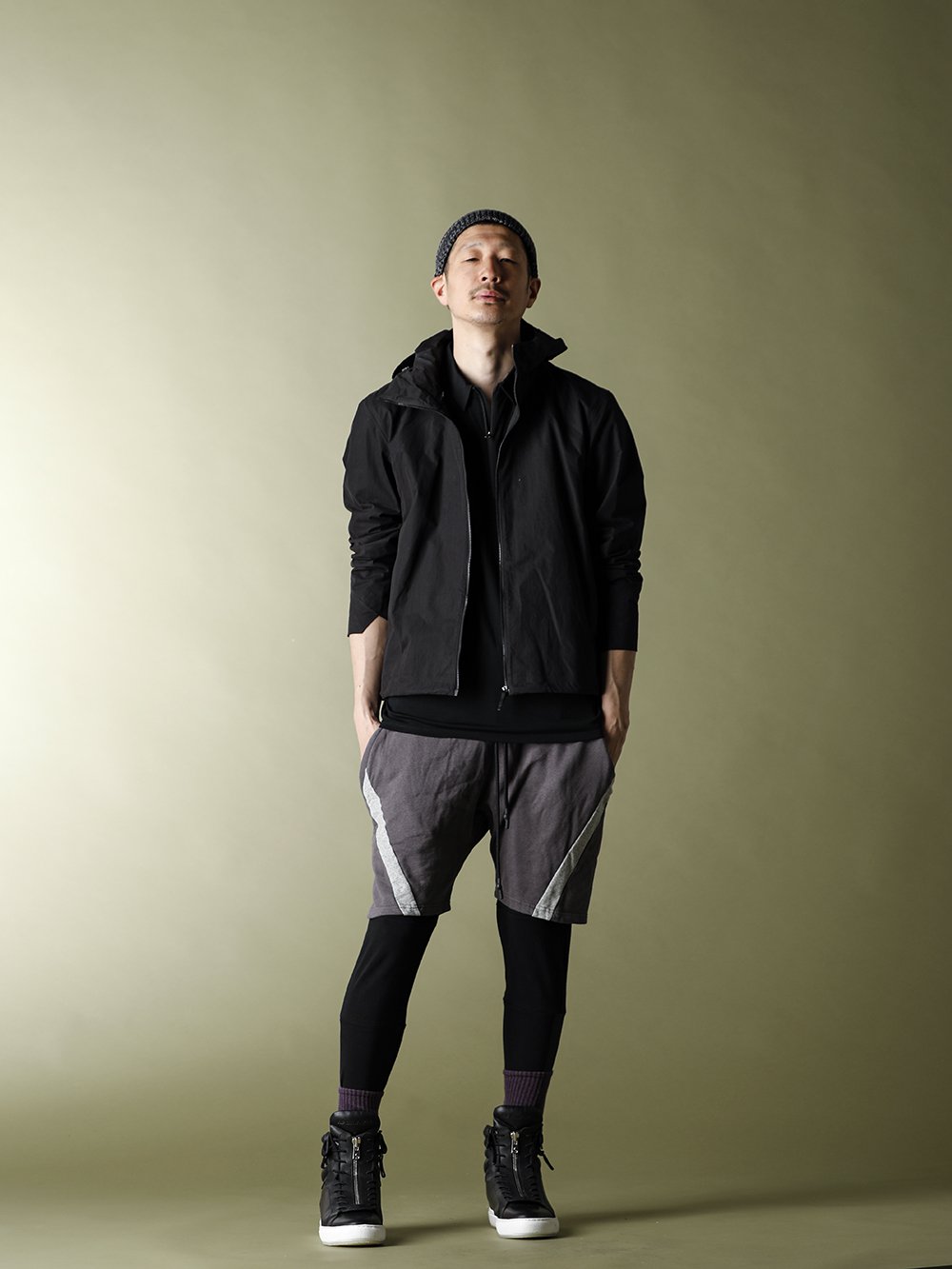 .LOGY kyoto 20SS 【 RIPVANWINKLE × VEILANCE 】LINE JERSEY SHORTS STYLING! - 4-001