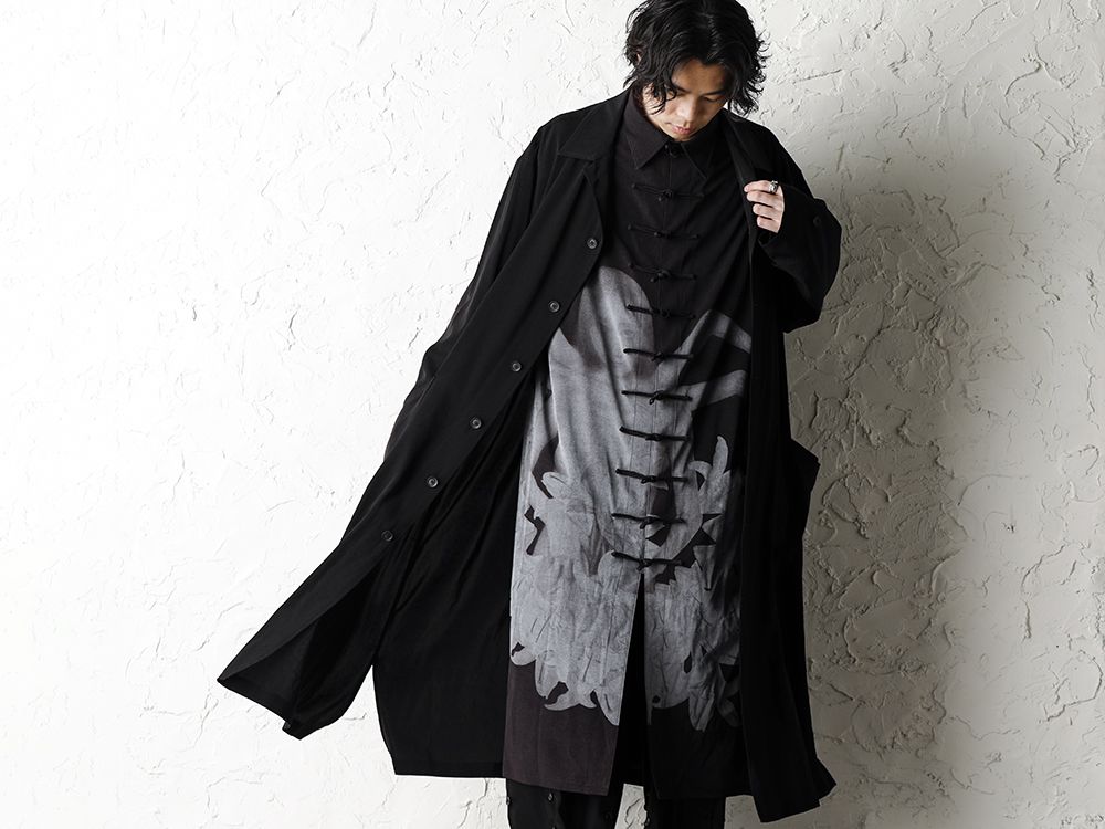 yohji yamamoto 20SS 百合阿修羅チャイナシャツコート