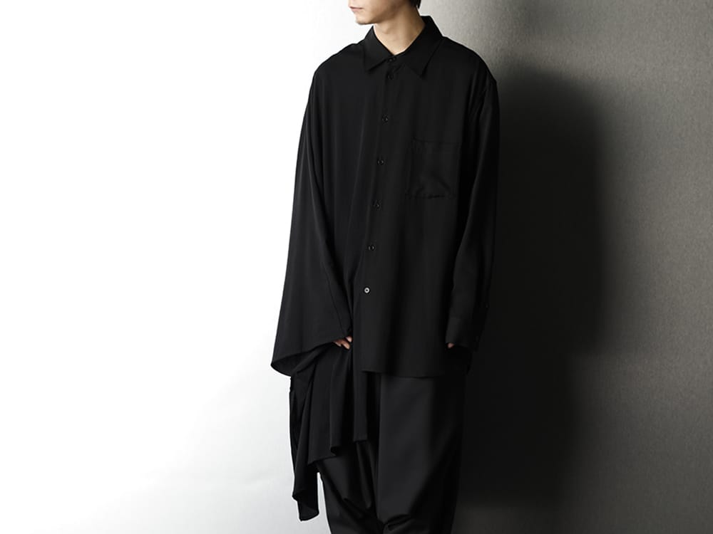 Ground Y Collar rib Long shirt layered Style - 3-004