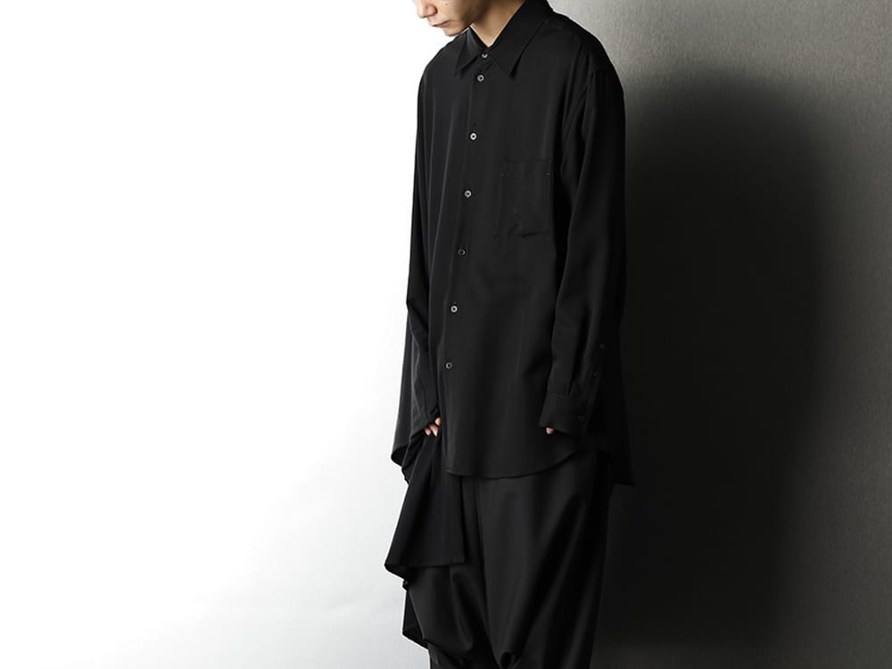 Ground Y Collar rib Long shirt layered Style - 3-005