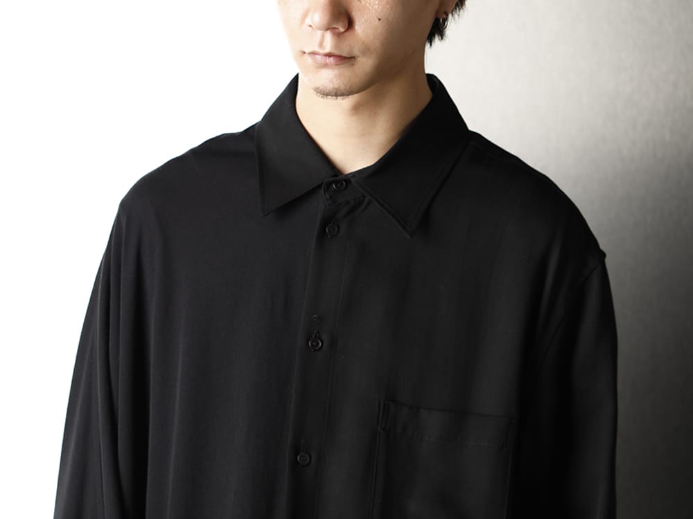 Ground Y Collar rib Long shirt layered Style - 3-007