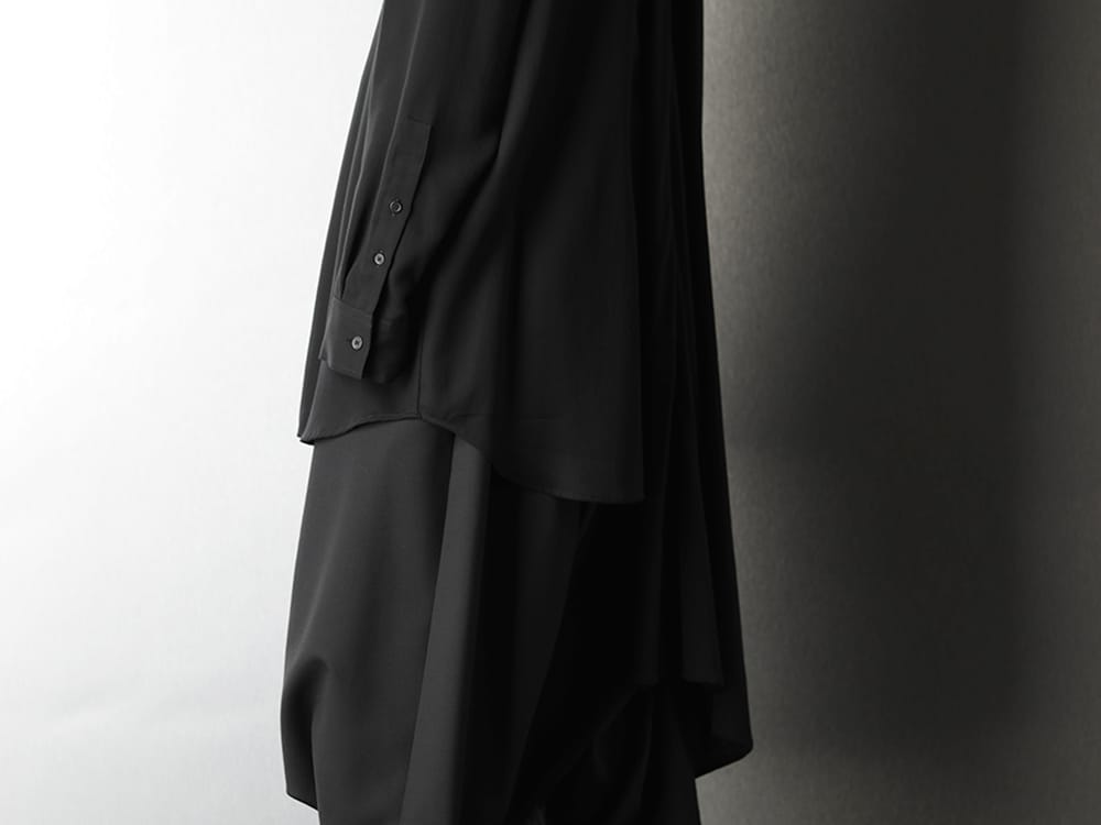 Ground Y Collar rib Long shirt layered Style - 3-009