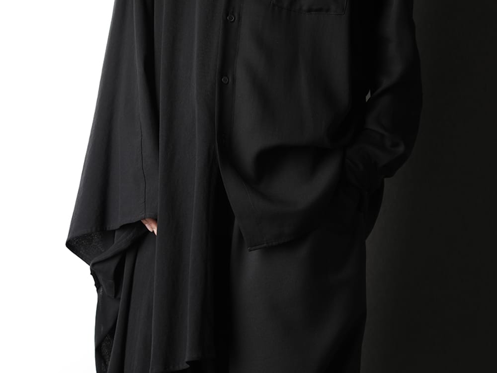 Ground Y Collar rib Long shirt layered Style - 3-011